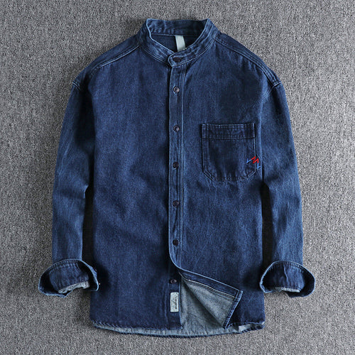 Felix Grant washed Frühlings-Jeanshemd – Klassisches Overshirt aus Baumwoll-Denim