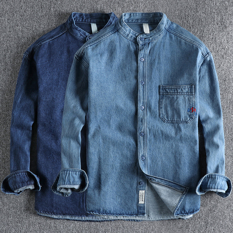 Felix Grant Washed Spring Denim Shirt – Classic Cotton Denim Overshirt