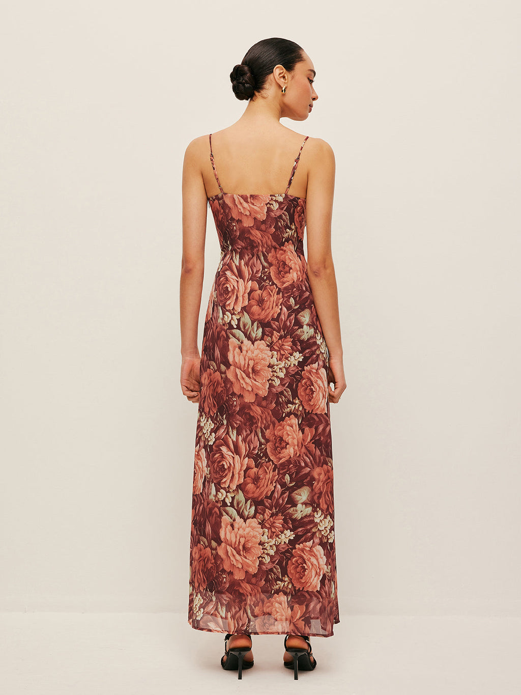 Women’s Printed Pleated Chiffon Maxi Dress – Sleeveless Elegant Occasion Dress