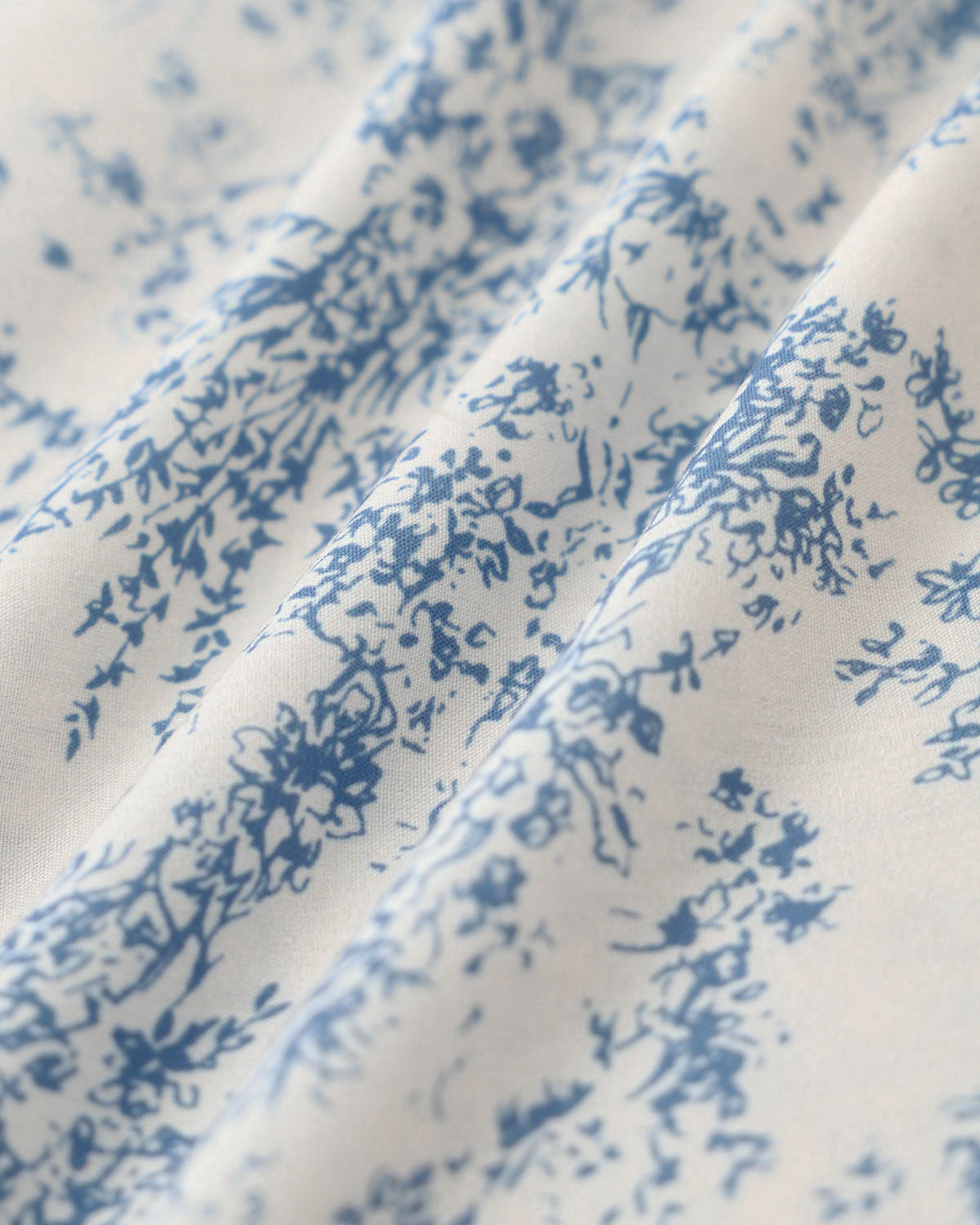 Women's White and Blue Floral Wide Strap Tie Bodice Midi Dress Casual Summer Sundress