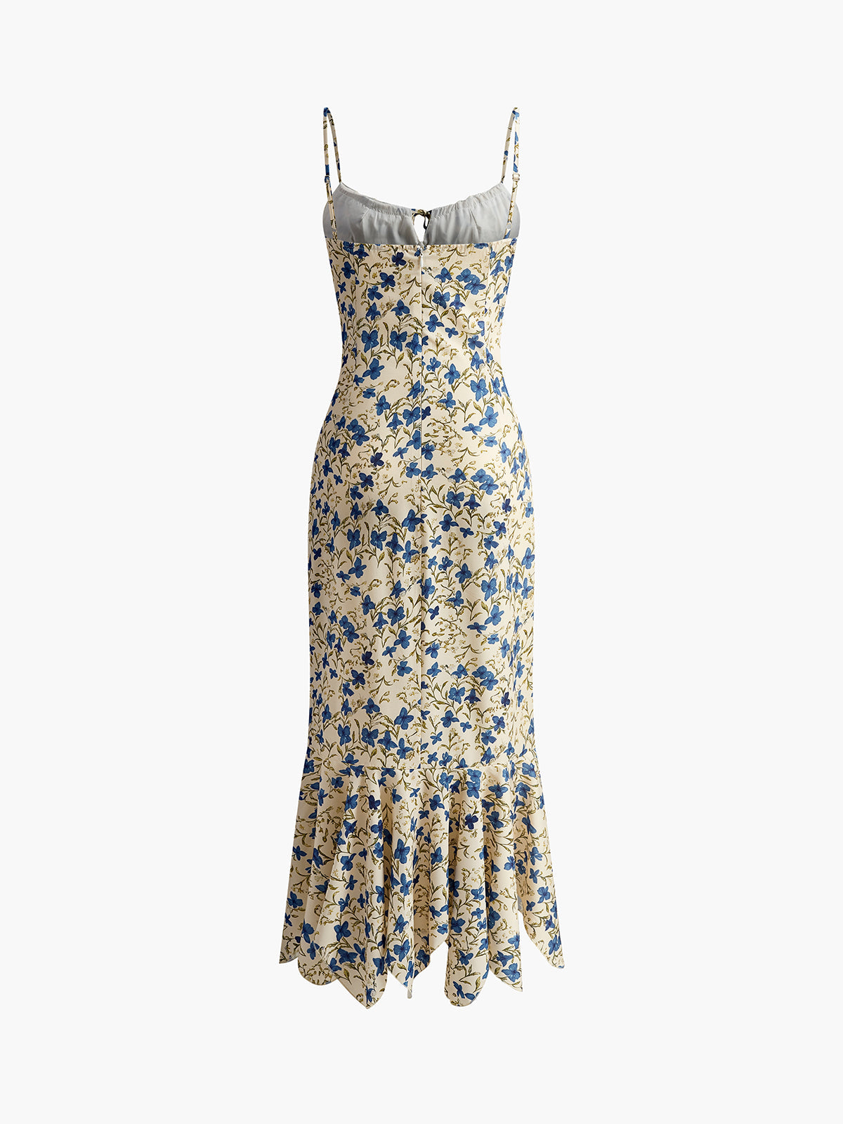 Women’s Romantic Printed Maxi Dress – Sleeveless Collarless Elegant Vacation & Leisure Dress