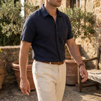 Men’s Lightweight Vacation Shirt – Relaxed Fit Spread Collar Beach-to-Dinner Button-Up