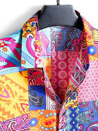 Men’s Printed Cotton-Blend Shirt – Unique Pattern Casual Essential