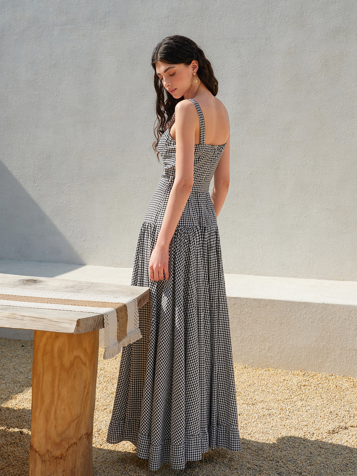 Women’s Cotton Belted Maxi Dress — Sleeveless Collarless Plain Elegant Casual Vacation & Party Dress
