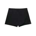 Women’s High Waist Skort – Asymmetrical Office Skirt Shorts for Summer