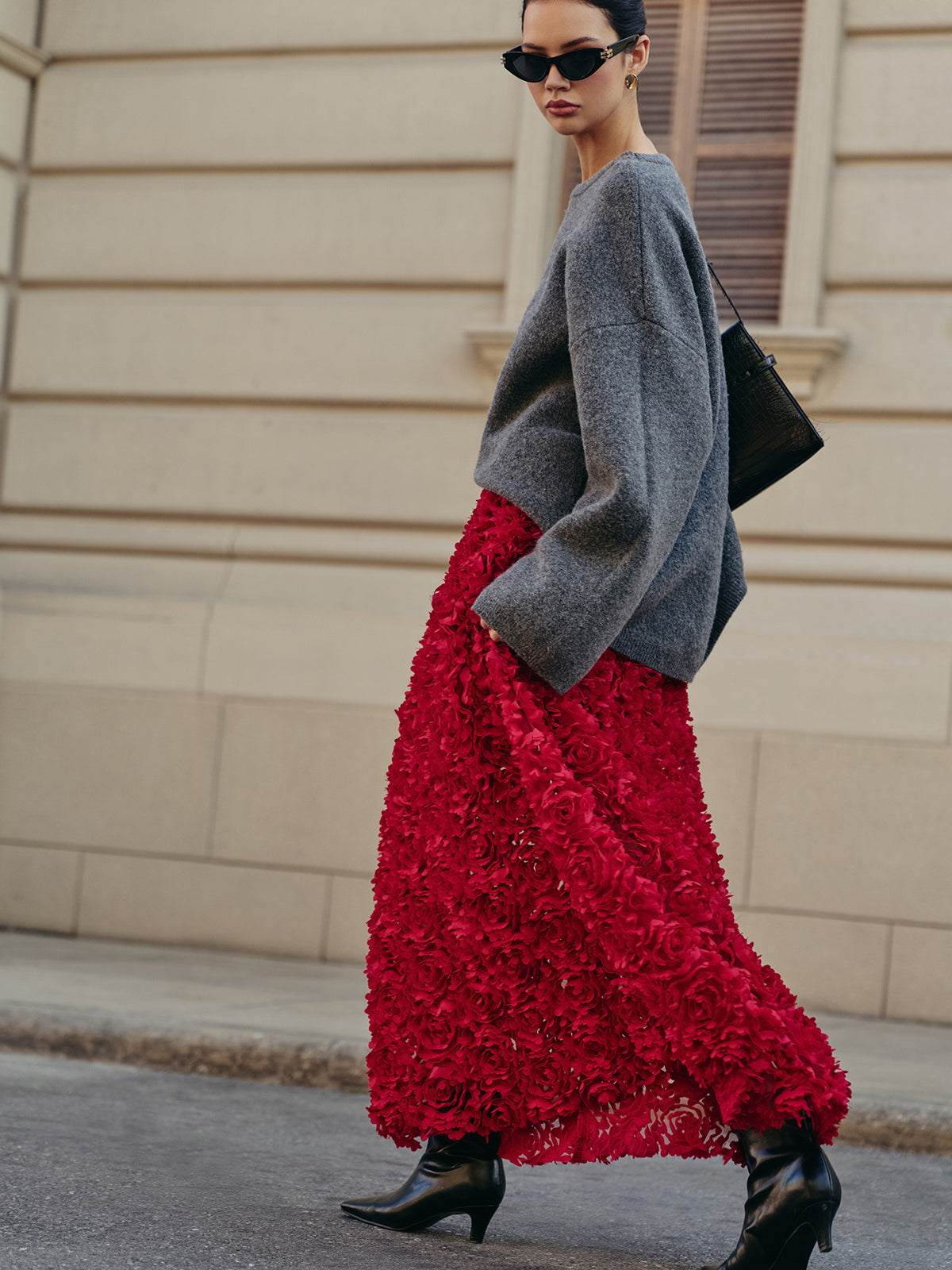 Women’s Elegant Jacquard Maxi Dress – High Waist Romantic Wedding & Party Long Dress