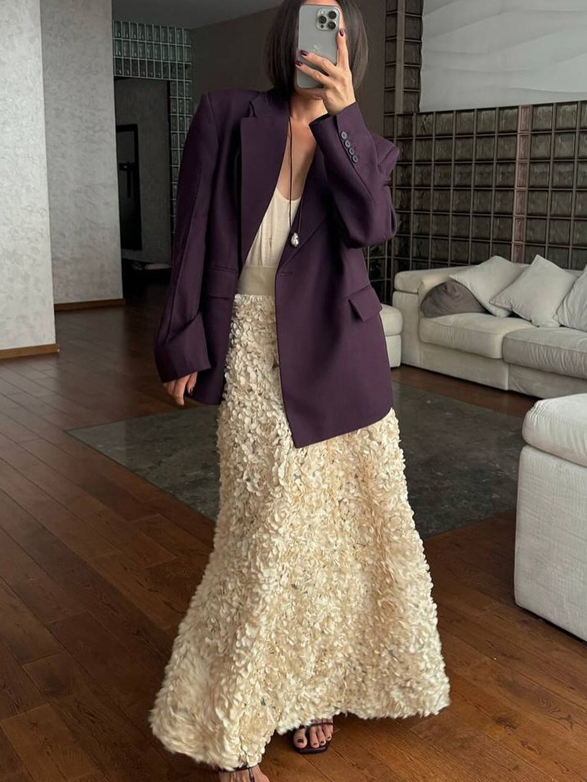 Women’s Elegant Jacquard Maxi Dress – High Waist Romantic Wedding & Party Long Dress