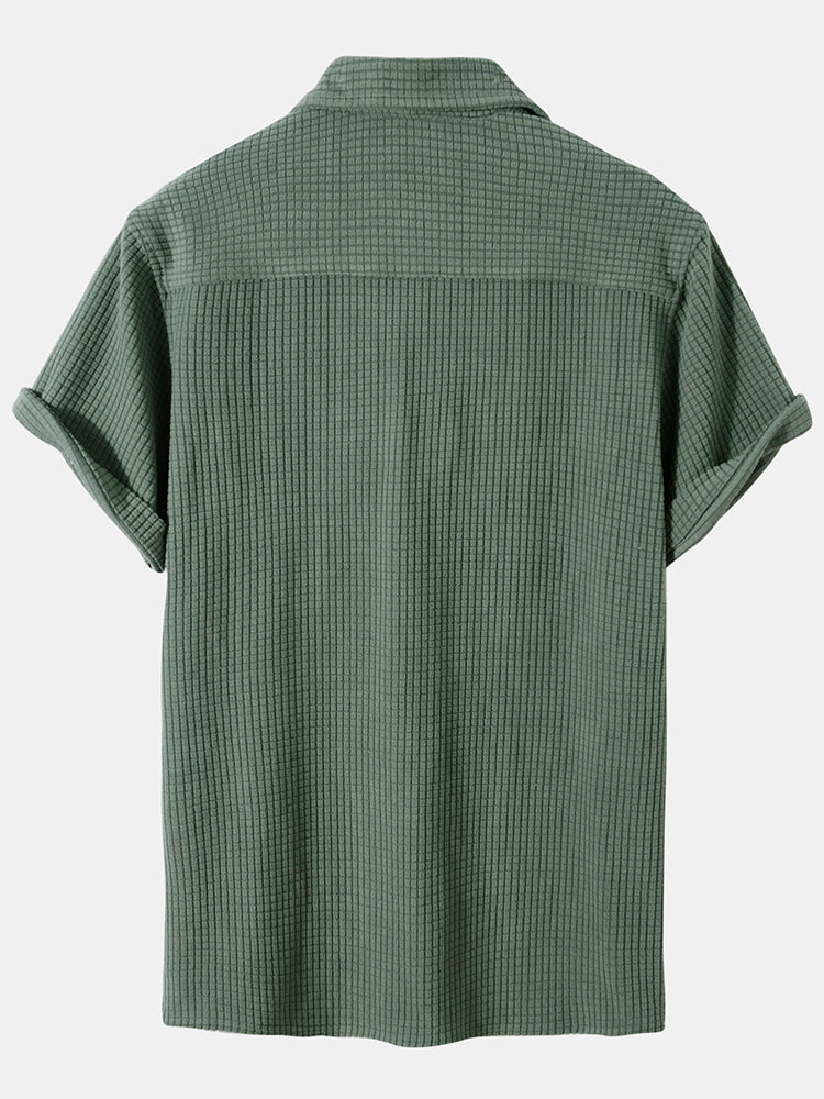 Men’s Stretch Blend Shirt – Lightweight Polyester-Spandex Essential
