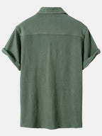 Men’s Stretch Blend Shirt – Lightweight Polyester-Spandex Essential