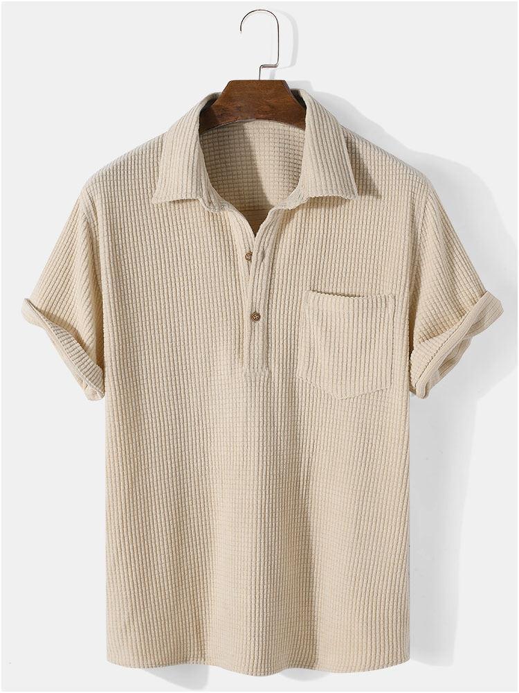 Men’s Stretch Blend Shirt – Lightweight Polyester-Spandex Essential