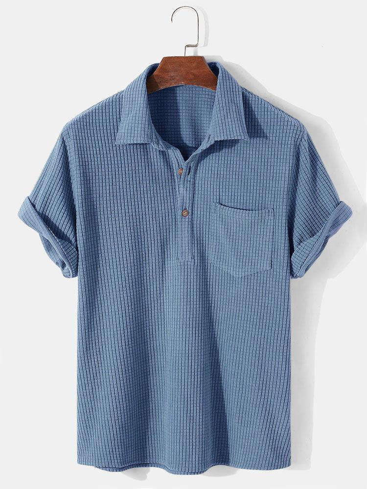 Men’s Stretch Blend Shirt – Lightweight Polyester-Spandex Essential