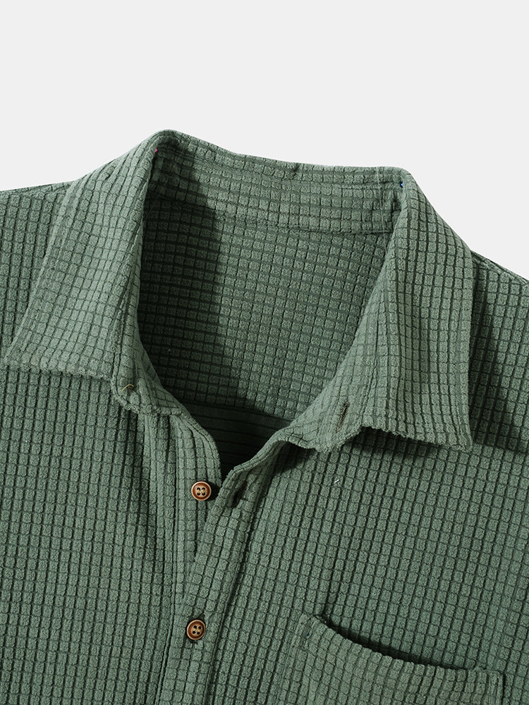 Men’s Stretch Blend Shirt – Lightweight Polyester-Spandex Essential