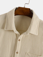 Men’s Stretch Blend Shirt – Lightweight Polyester-Spandex Essential