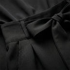 Women’s Belted Co-Ord Set – Short Sleeve Top & Wide Leg Trousers Two-Piece Outfit