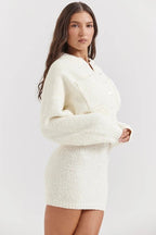 Women’s Josephine Chenille Knit Bomber Jacket – Soft Button Front Cozy Cardigan Jacket with Pockets for Casual, Lounge & Everyday Wear
