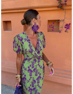 Kristine  Summer Dress — Women’s Lightweight Flowy Dress Elegant Casual Beach Vacation Day to Night Outfit