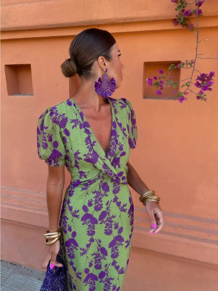 Kristine  Summer Dress — Women’s Lightweight Flowy Dress Elegant Casual Beach Vacation Day to Night Outfit