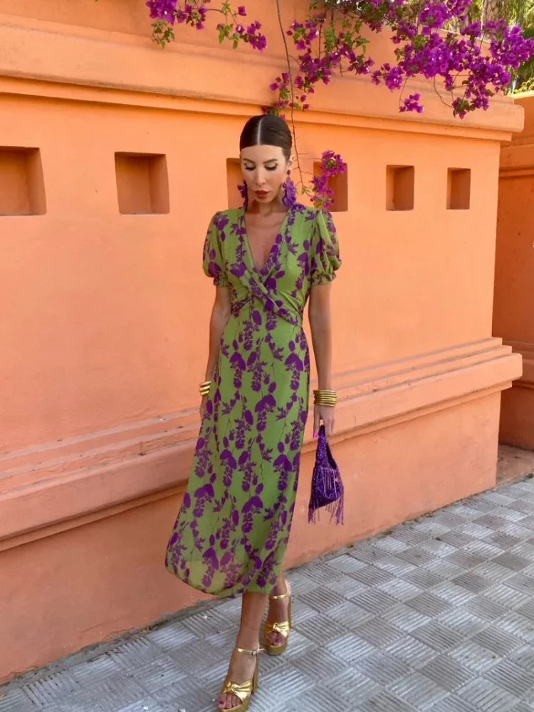 Kristine  Summer Dress — Women’s Lightweight Flowy Dress Elegant Casual Beach Vacation Day to Night Outfit