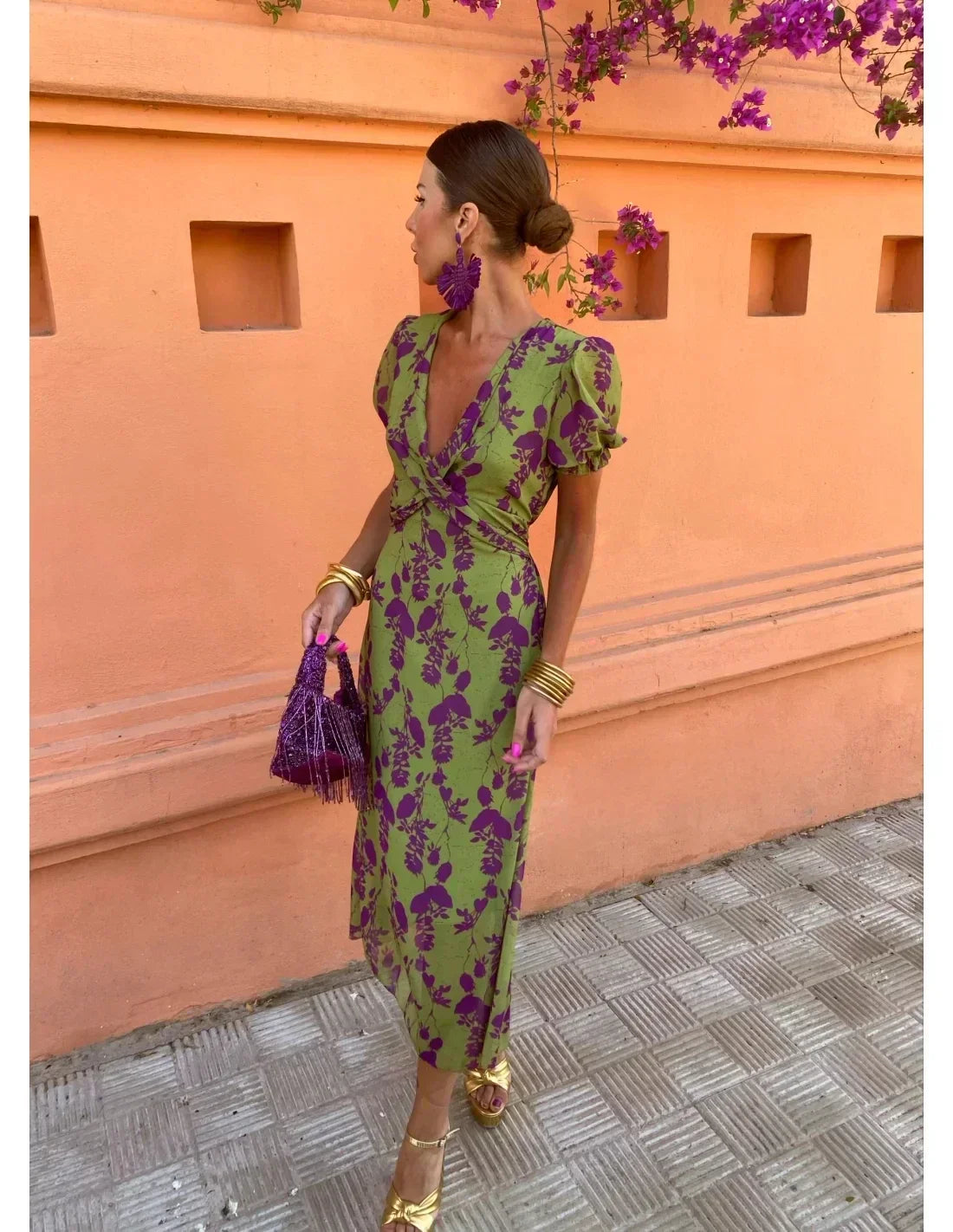 Kristine  Summer Dress — Women’s Lightweight Flowy Dress Elegant Casual Beach Vacation Day to Night Outfit