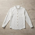 Kyoto Long Sleeve Shirt for Men – Japanese Inspired Cotton Blend Casual Formal Button-Up Shirt