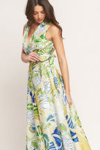 Midi Dress for Women with Surplice Neckline