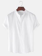 Men’s 100% Cotton Casual Shirt – Soft Breathable Regular Fit Button-Up, Everyday Smart Casual Top for Work & Weekend Wear