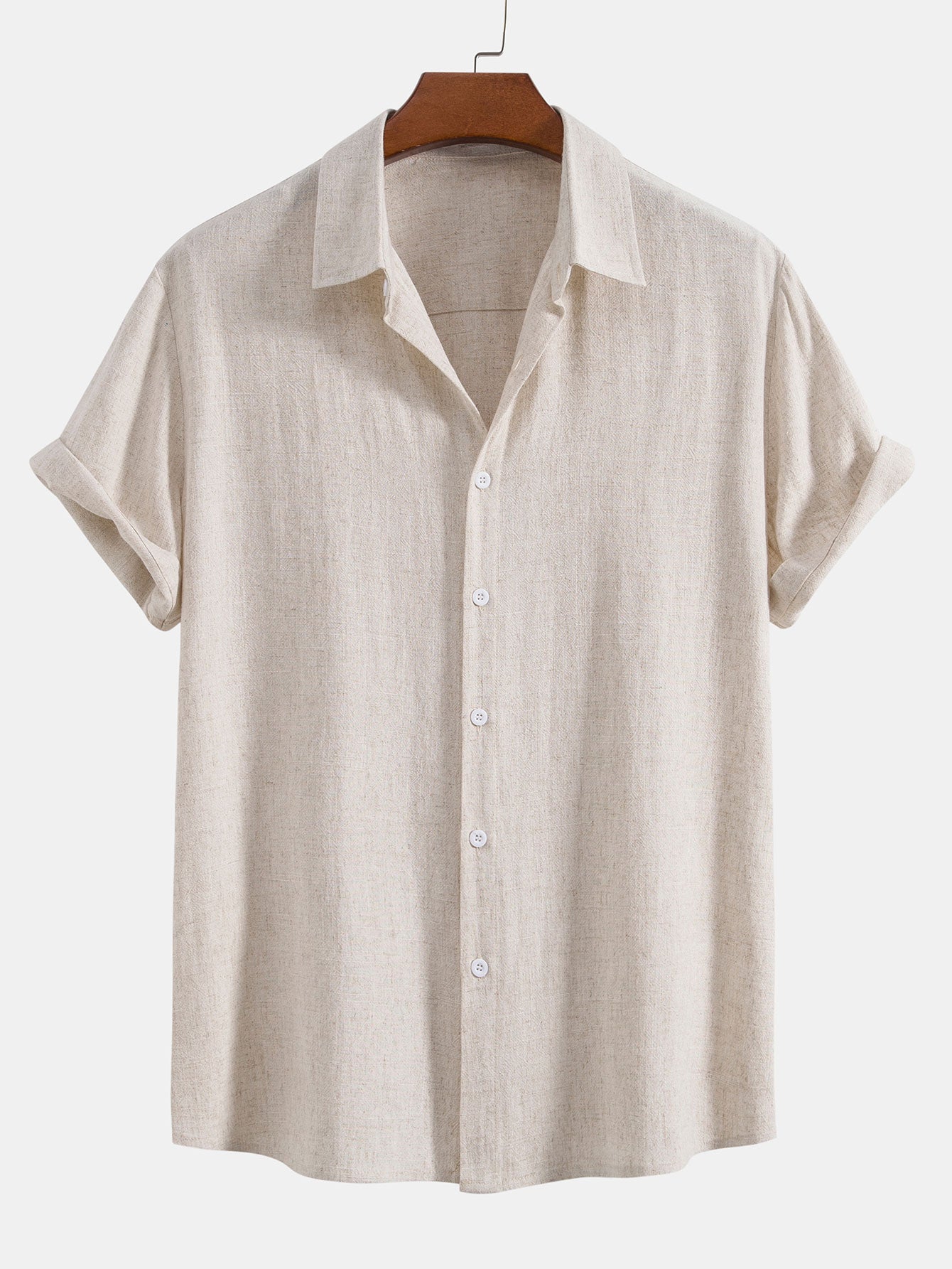 Men’s Linen-Rayon Blend Shirt – Lightweight Breathable Summer Essential