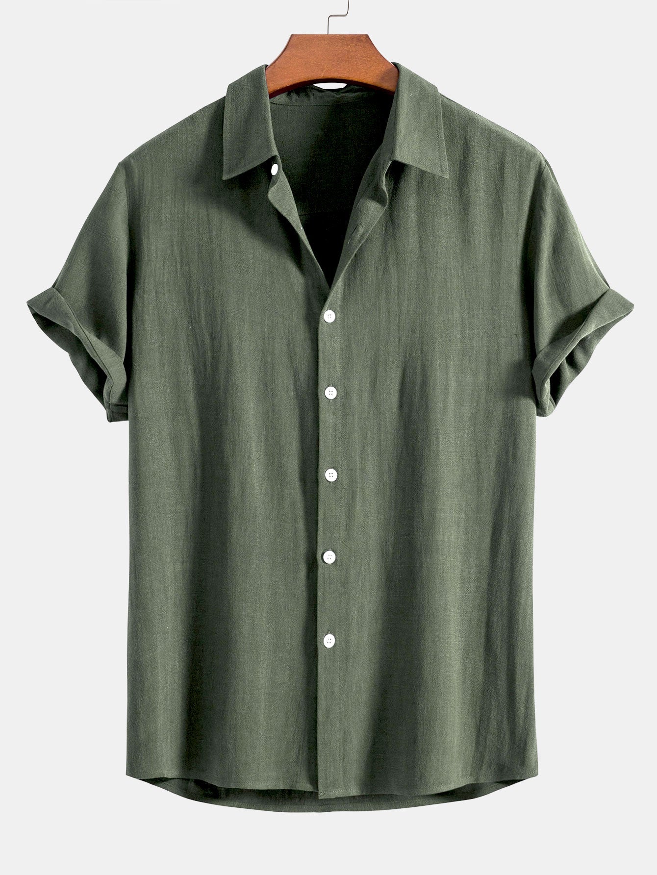 Men’s Linen-Rayon Blend Shirt – Lightweight Breathable Summer Essential
