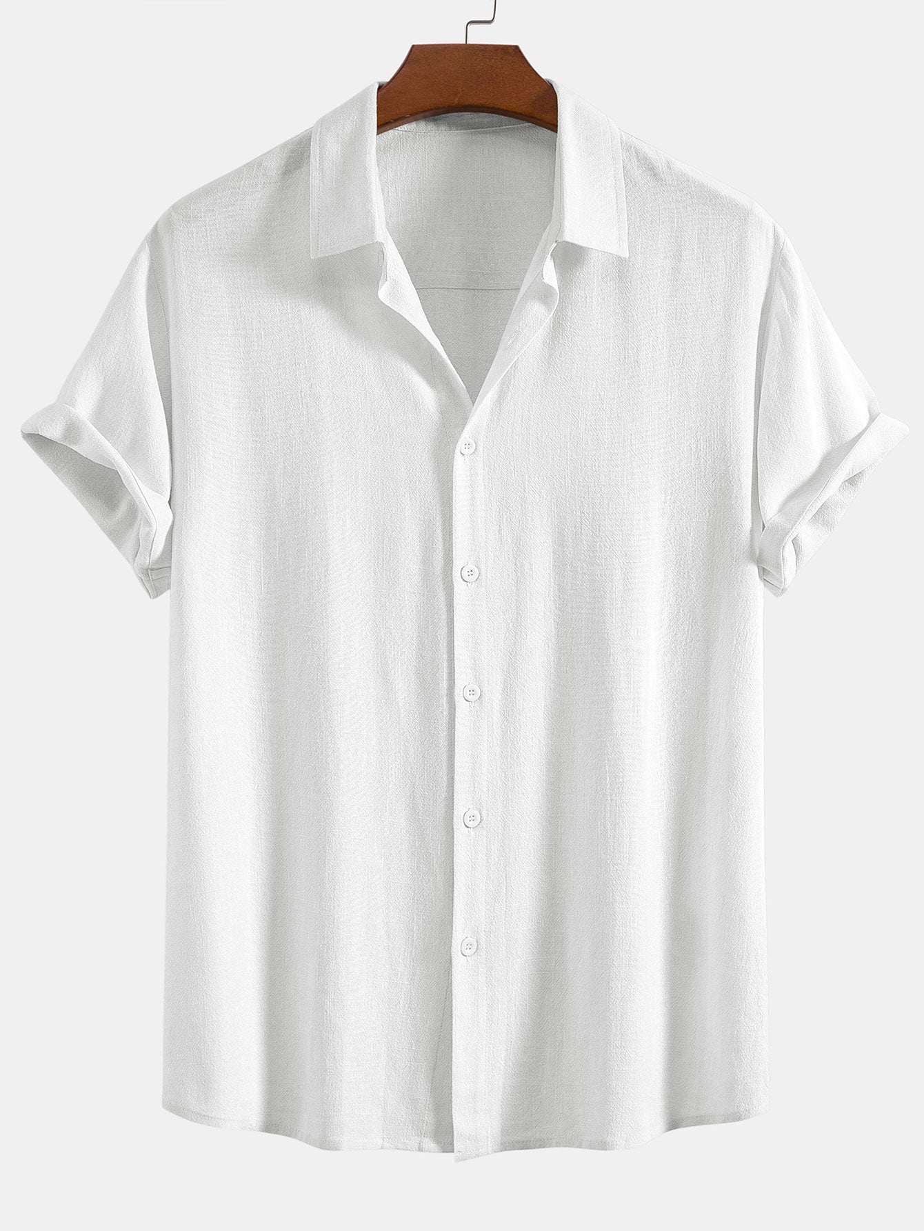 Men’s Linen-Rayon Blend Shirt – Lightweight Breathable Summer Essential