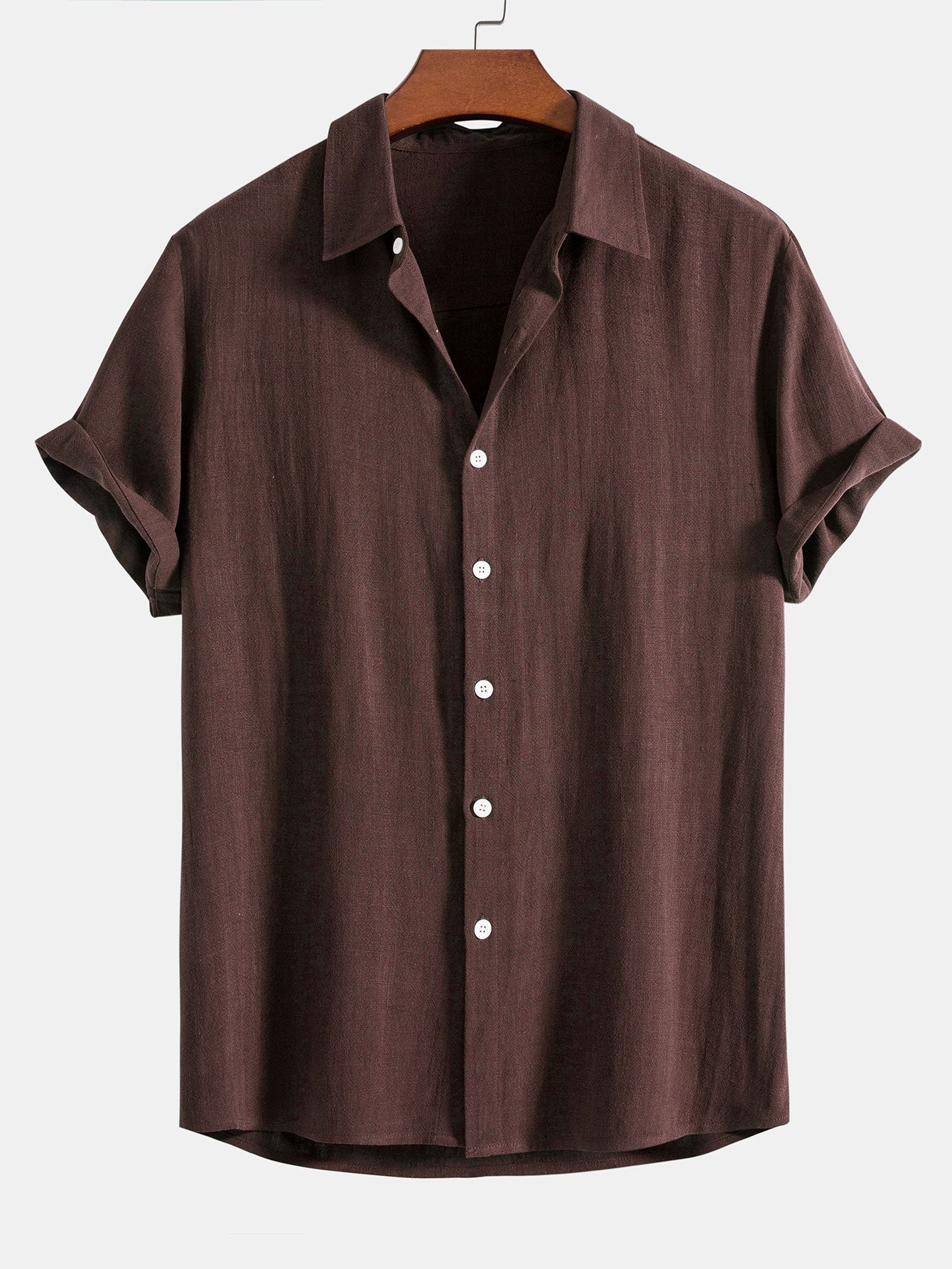 Men’s Linen-Rayon Blend Shirt – Lightweight Breathable Summer Essential
