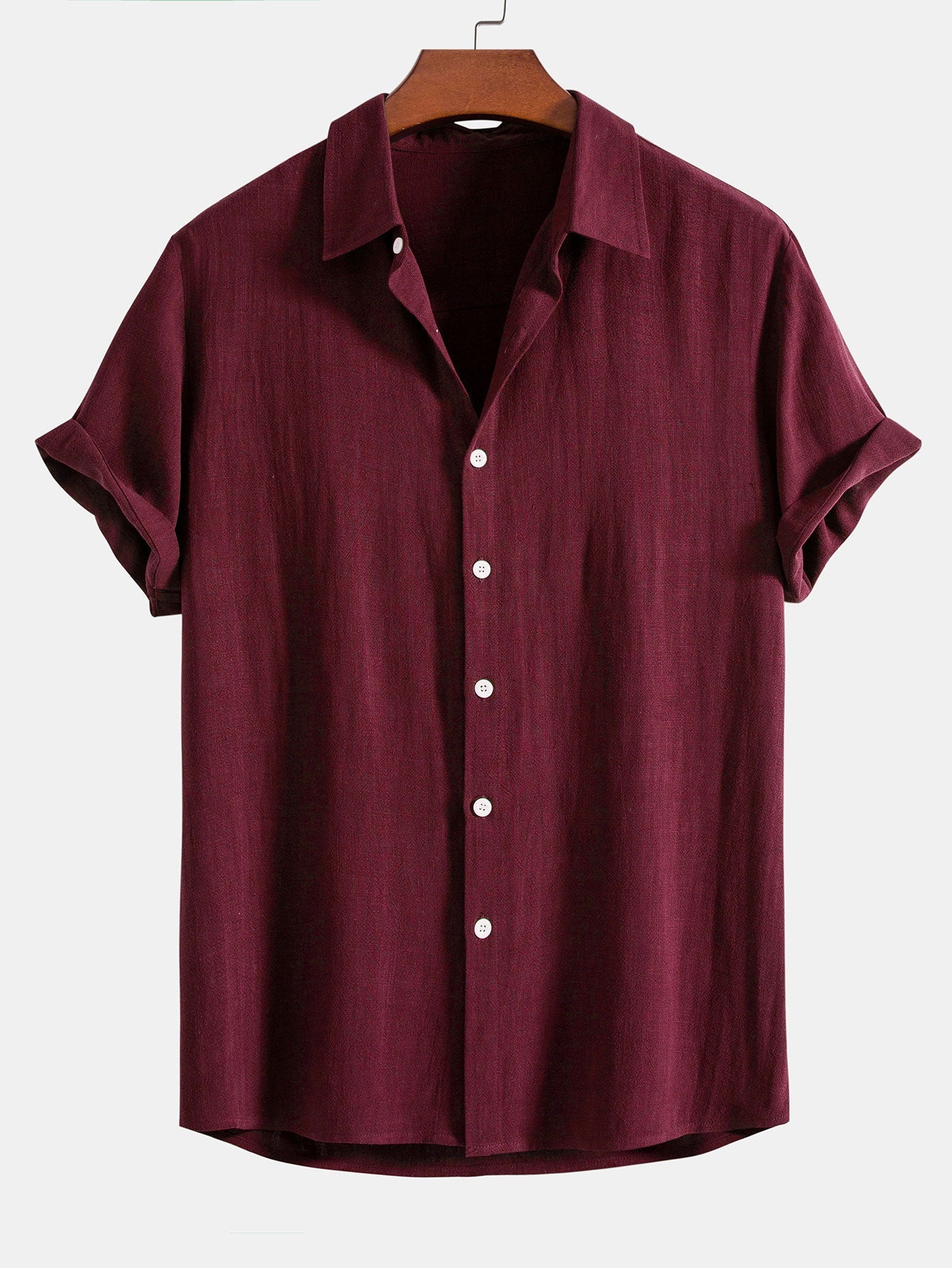 Men’s Linen-Rayon Blend Shirt – Lightweight Breathable Summer Essential
