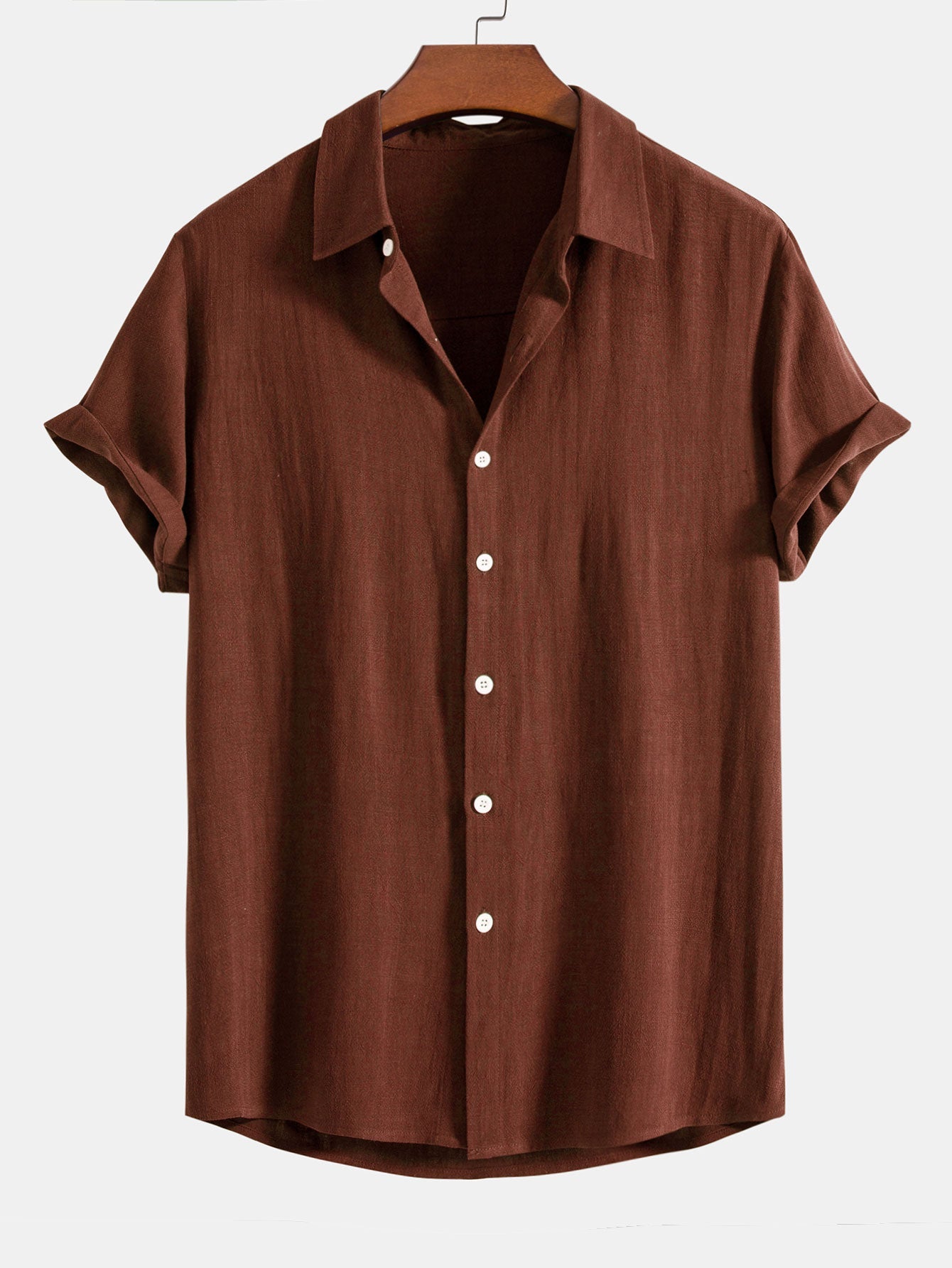 Men’s Linen-Rayon Blend Shirt – Lightweight Breathable Summer Essential