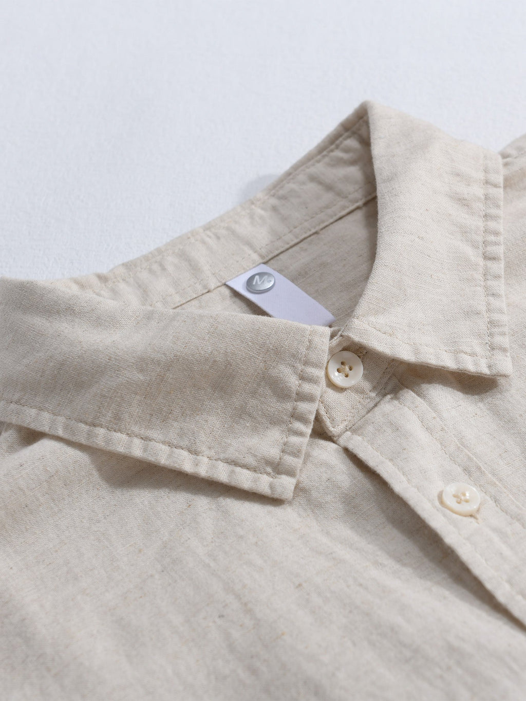 Men’s Cotton Linen Button-Down Shirt – Breathable Casual Regular Fit Lightweight Long Sleeve Summer Shirt