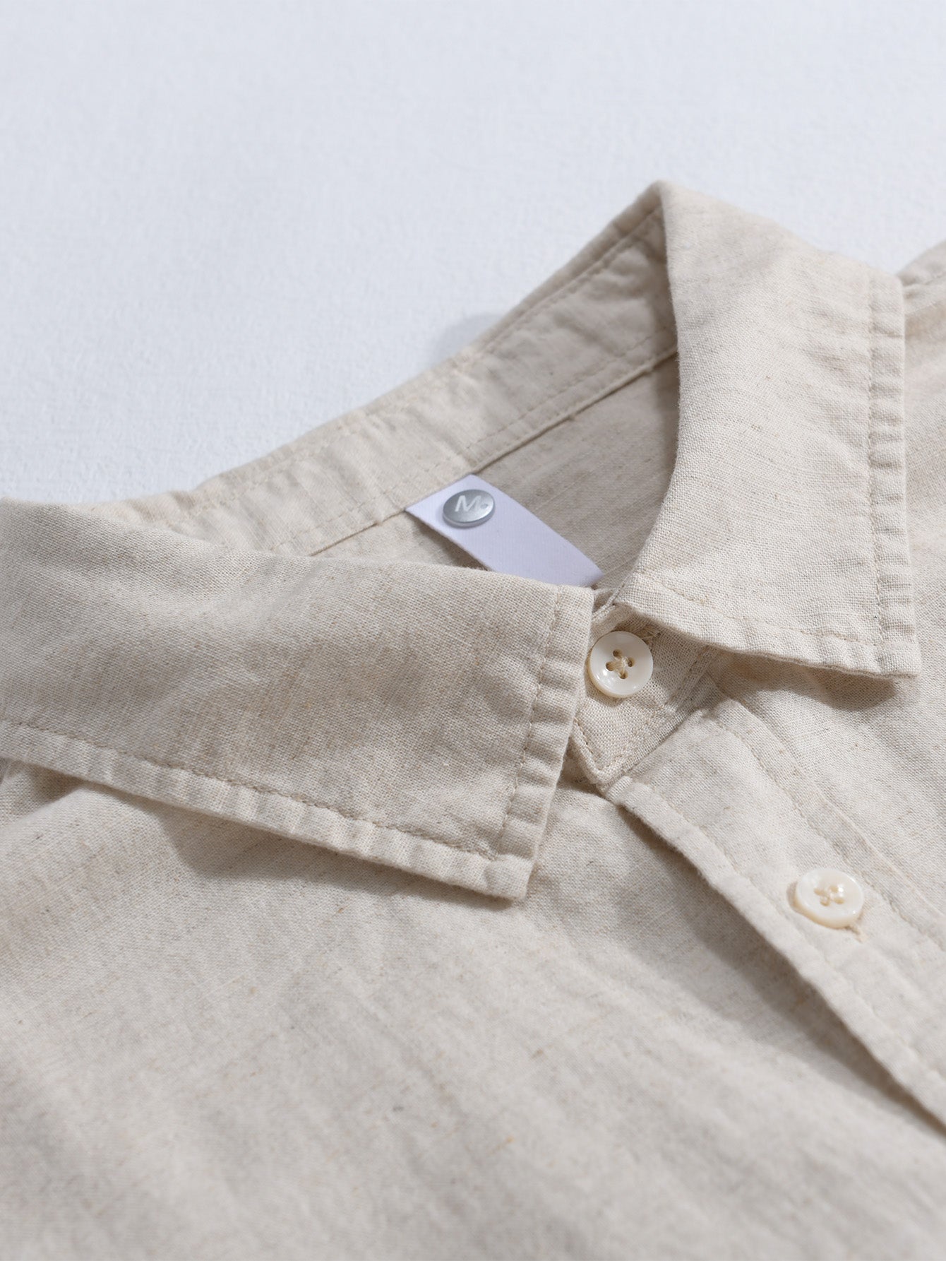 Men’s Cotton Linen Button-Down Shirt – Breathable Casual Regular Fit Lightweight Long Sleeve Summer Shirt