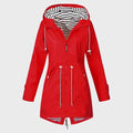 Long Waterproof Hooded Rain Jacket