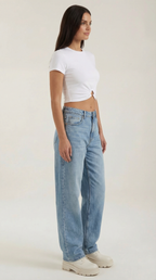 Luna Heart Hardware Crop Top — Women’s Fitted Stretch Jersey Cap Sleeve Cropped Y2K Style Sweetheart Detail Tee