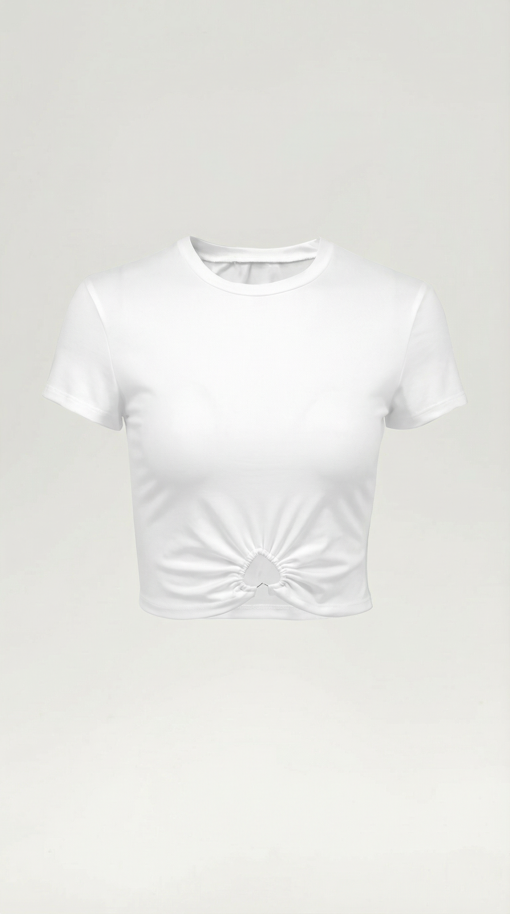 Luna Heart Hardware Crop Top — Women’s Fitted Stretch Jersey Cap Sleeve Cropped Y2K Style Sweetheart Detail Tee