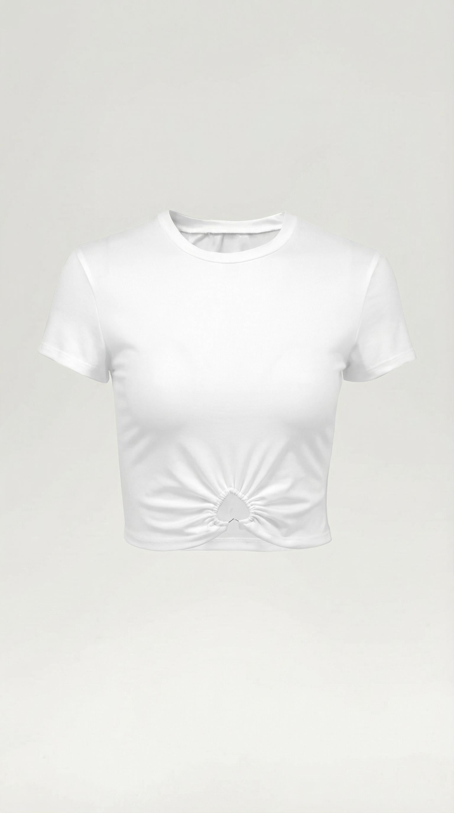 Luna Heart Hardware Crop Top — Women’s Fitted Stretch Jersey Cap Sleeve Cropped Y2K Style Sweetheart Detail Tee