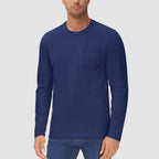 Men’s Crew Neck Cotton T-Shirt with Chest Pocket – Breathable Everyday Essential