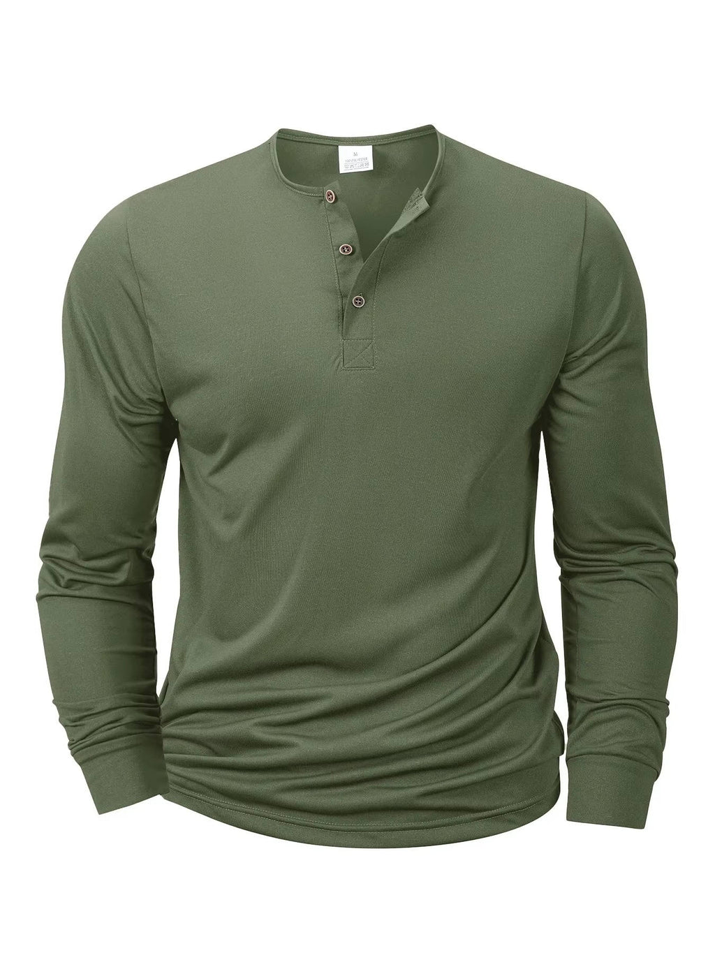 Men’s Classic Cotton Long Sleeve Henley Shirt – Three Button Casual Lightweight Pullover