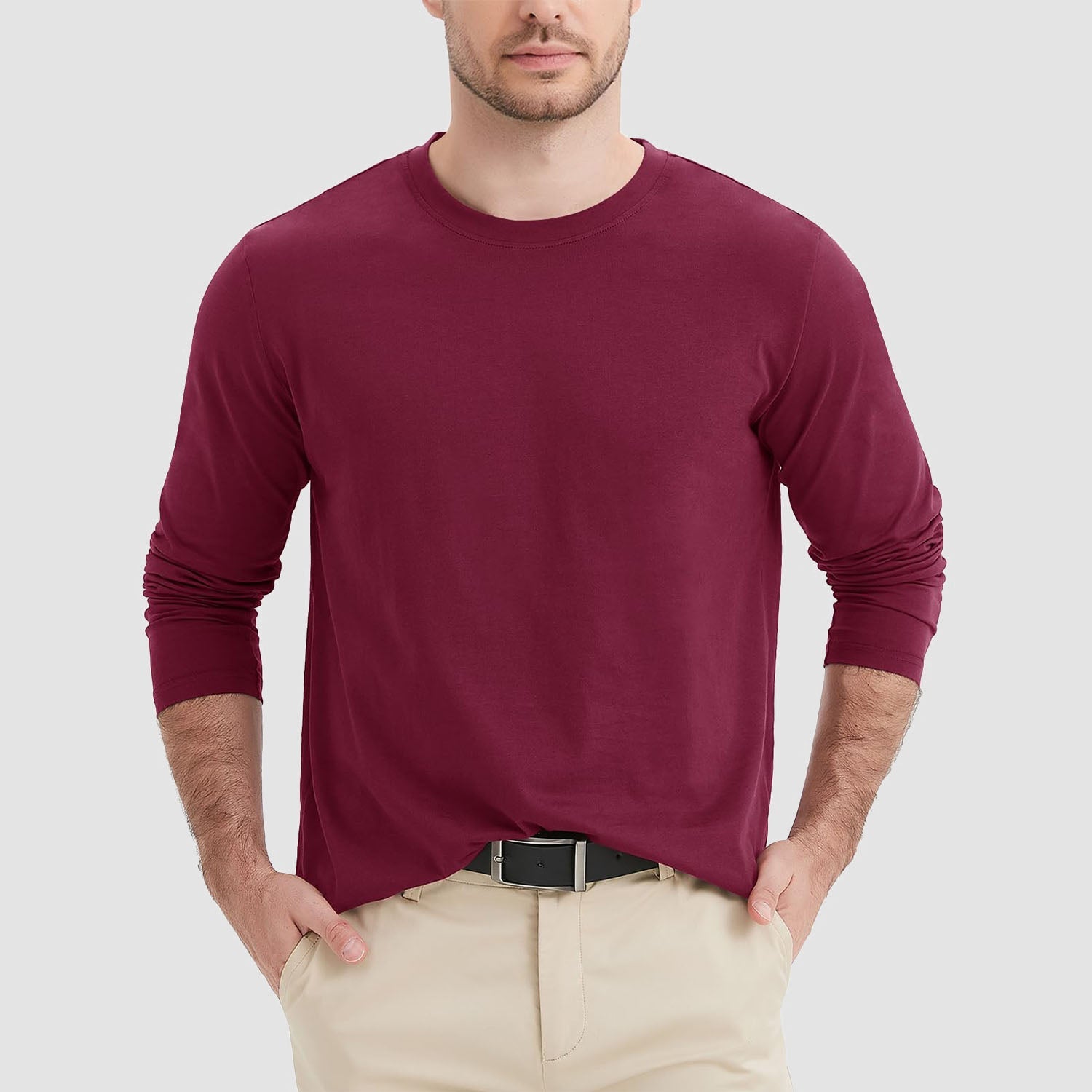 Men’s Classic Crew Neck Cotton T-Shirt – Soft Breathable Everyday Essential