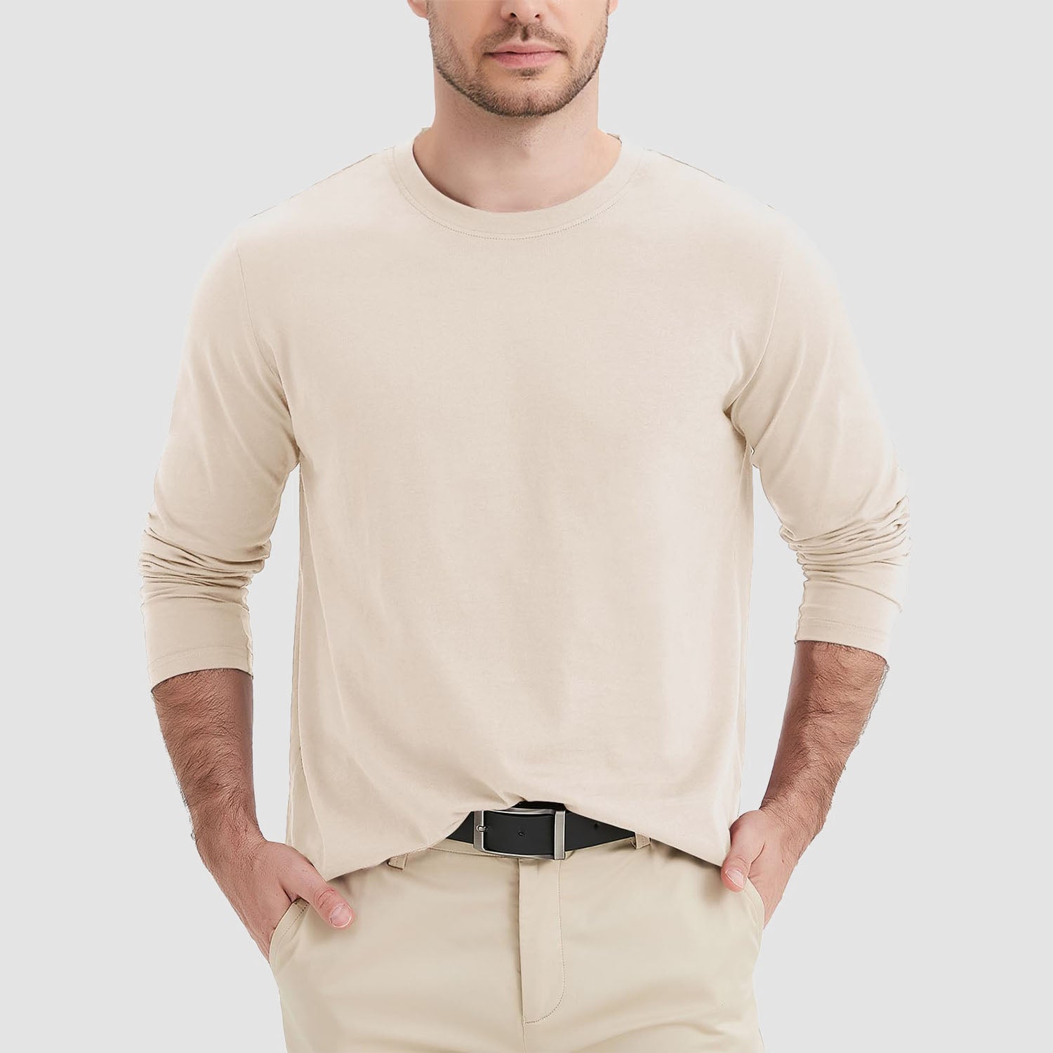 Men’s Classic Crew Neck Cotton T-Shirt – Soft Breathable Everyday Essential