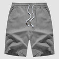 Men’s Casual Cotton Linen Elastic Waist Shorts with Drawstring Lightweight