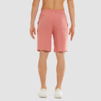 Men’s Casual Cotton Linen Elastic Waist Shorts with Drawstring Lightweight