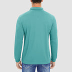 Men’s Performance Quick-Dry Polo Shirt with Classic Collar and Side Slit Hem