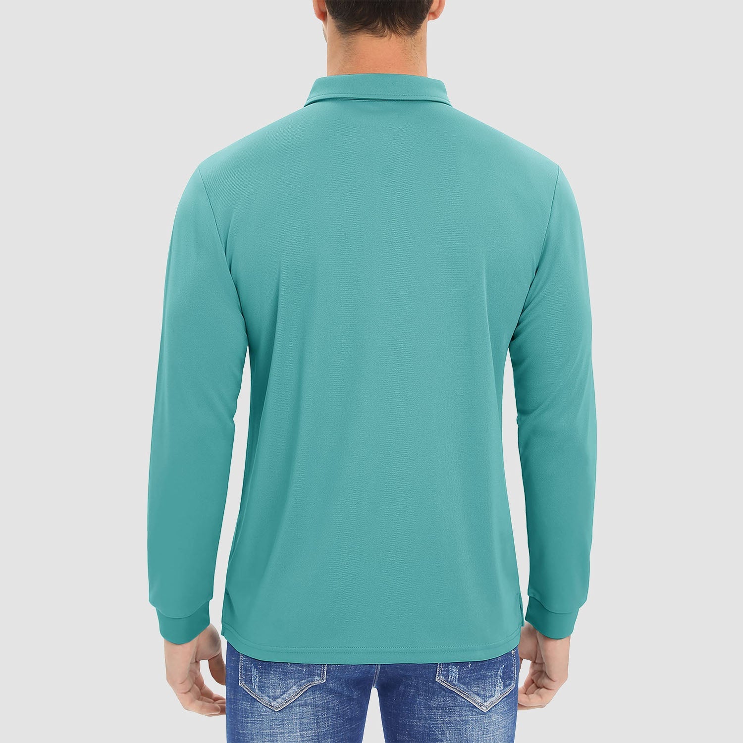 Men’s Performance Quick-Dry Polo Shirt with Classic Collar and Side Slit Hem
