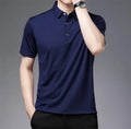 Men's Polo Shirt Breathable Short Sleeve Top for Summer Comfort Versatile Style for Business and Casual Wear