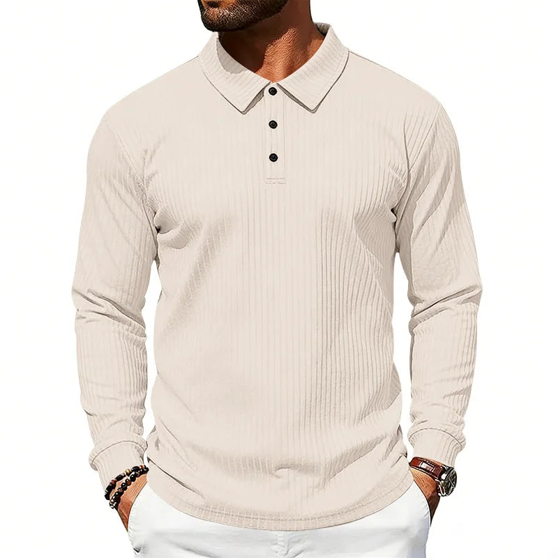 Men's Polo Shirt Ribbed Knitted Design Perfect for summer