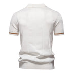 Men's Polo Shirt with Zipper Closure & Slim Fit Design Stylish Athletic Wear