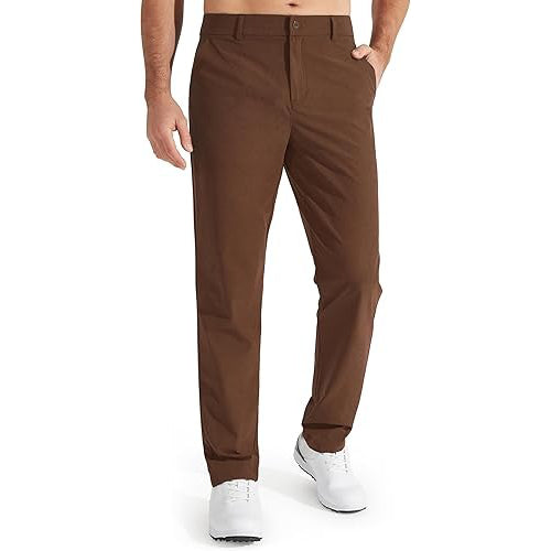 Men’s Stretch Golf Pants Quick Dry Water-Resistant Straight Fit Work & Casual Dress Pants – Lightweight Performance Trousers